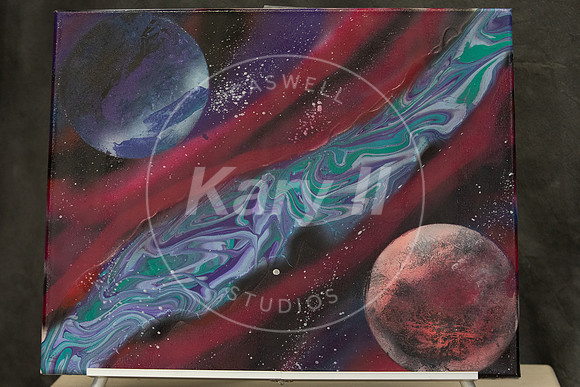 Spray Paint Art In Studio Canvas 16x20